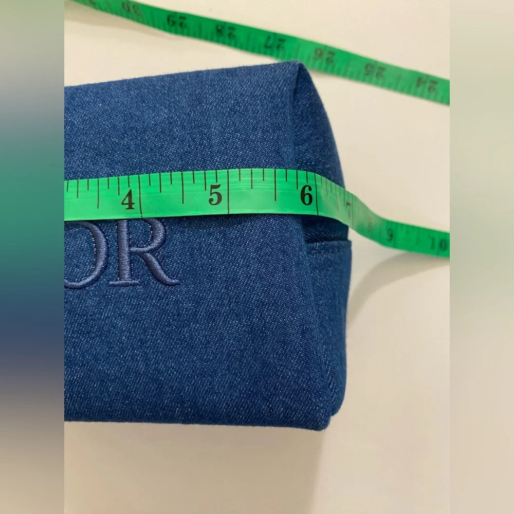 Dior Denim Beauty Line Makeup Bag Pouch, NEW/ with box